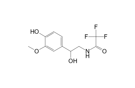 2,2,2-trifluoro-N-[2-hydroxy-2-(4-hydroxy-3-methoxyphenyl)ethyl]acetamide