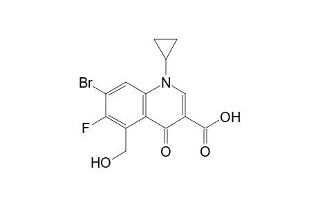 7-Bromanyl-1-cyclopropyl-6-fluoranyl-5-(hydroxymethyl)-4-oxidanylidene-quinoline-3-carboxylic acid