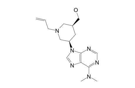 (+/-)-6-(DIMETHYLAMINO)-9-{(3'-BETA,5'-BETA)-5'-(HYDROXYMETHYL)-1'-(2-PROPENYL)-PIPERIDIN-3'-YL]-PURINE