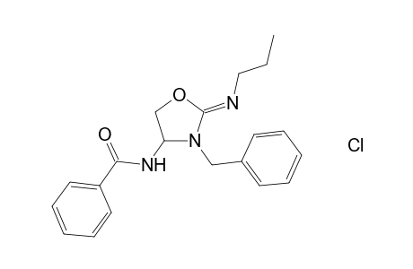 (Z)-3-Benzyl-4-benzamido-3-propylimino-1,3-oxzolidine hydrochloride