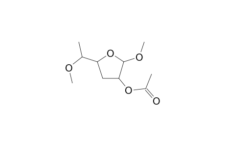 Methyl 2-(O-acetyl)-5-(O-methyl)-3,6-dideoxy-D-ribohexafuranoside