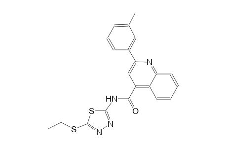 N-[5-(ethylsulfanyl)-1,3,4-thiadiazol-2-yl]-2-(3-methylphenyl)-4-quinolinecarboxamide