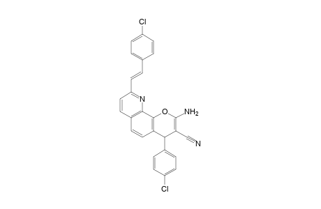 (E)-2-Amino-4-(4-chlorophenyl)-9-(4-chlorostyryl)-4H-pyrano[3,2-h]quinoline-3-carbonitrile