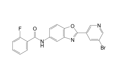 Benzamide, N-[2-(5-bromo-3-pyridinyl)-1,3-benzoxazol-5-yl]-2-fluoro-