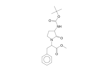 Benzenepropanoic acid, .alpha.-[3-(t-butoxycarbonylamino)pyrrolidin-2-on-1-yl]-, methyl ester