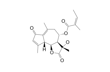 (Z)-2-methylbut-2-enoic acid [(3S,3aR,4S,9aR,9bS)-3-hydroxy-2,7-diketo-3,6,9-trimethyl-4,5,9a,9b-tetrahydro-3aH-azuleno[5,4-d]furan-4-yl] ester