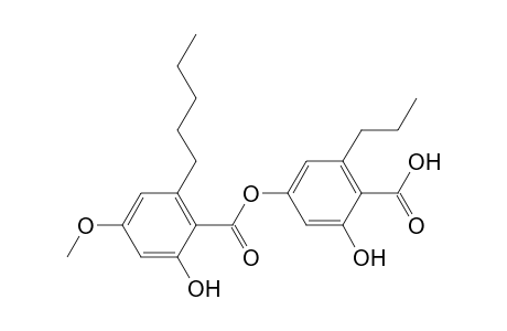 Benzoic acid, 2-hydroxy-4-[(2-hydroxy-4-methoxy-6-pentylbenzoyl)oxy]-6-propyl-