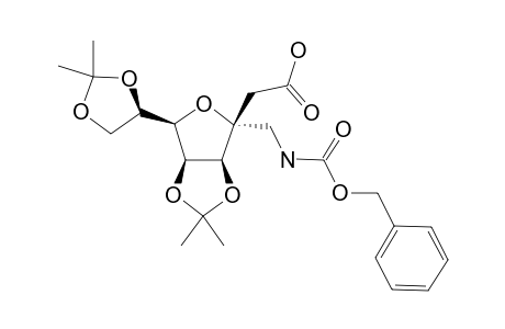 3,6-ANHYDRO-2-DEOXY-4,5:7,8-BIS-O-ISOPROPYLIDENE-3-[(N-BENZYLOXYCARBONYL)-AMINOMETHYL]-ALPHA-D-MANNO-OCTANOIC-ACID
