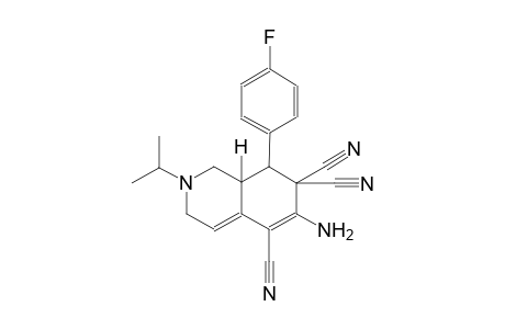 5,7,7(1H)-isoquinolinetricarbonitrile, 6-amino-8-(4-fluorophenyl)-2,3,8,8a-tetrahydro-2-(1-methylethyl)-, (8R,8aS)-