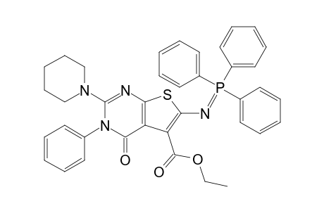 4-keto-3-phenyl-2-piperidino-6-(triphenylphosphoranylideneamino)thieno[2,3-d]pyrimidine-5-carboxylic acid ethyl ester