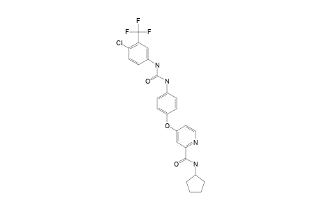 4-[4-[[4-CHLORO-3-(TRIFLUOROMETHY)-PHENYL]-CARBAMOYLAMINO]-PHENOXY]-N-CYCLOPENTYL-PYRIDINE-2-CARBOXAMIDE