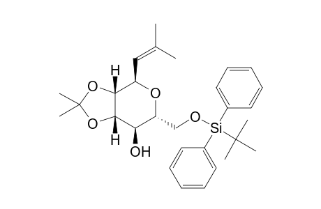 (3aR,4R,6R,7R,7aS)-6-((tert-Butyldiphenylsilyloxy)methyl)-2,2-dimethyl-4-(2-methyl-prop-1-en-1-yl)tetrahydro-3aH-[1,3]dioxolo[4,5-c]pyran-7-ol