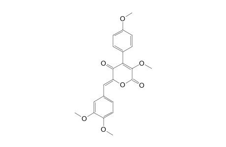 6-(3',4'-DIMETHOXYPHENYL)-METHYLENE-3-METHOXY-4-(4''-METHOXYPHENYL)-2H-PYRAN-2,5(6H)-DIONE