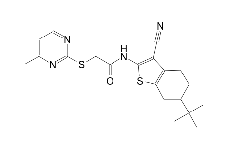 N-(6-tert-butyl-3-cyano-4,5,6,7-tetrahydro-1-benzothien-2-yl)-2-[(4-methyl-2-pyrimidinyl)sulfanyl]acetamide