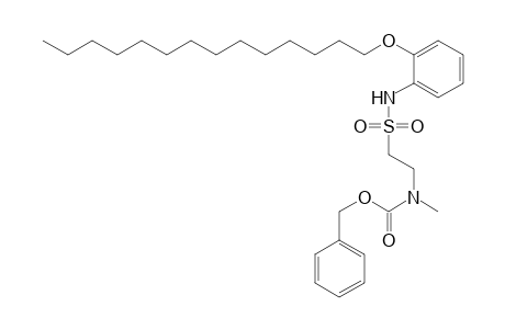 Carbamic acid, N-methyl-N-[2-[[[2-(tetradecyloxy)phenyl]amino]sulfonyl]ethyl]-, phenylmethyl ester