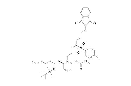 Methyl(2.alpha.,6.beta.(S*))-1-((4-(1,3-dihydro-1,3-dioxo-2h-isoindol-2-yl)butyl)(4-methylphenyl)sulfonyl)amino)propyl)-6-(2-((1,1-dimethylethyl)dimethylsilyl)oxy)heptyl)-1,2,3,6-tetrahydro-2-pyridineacetate