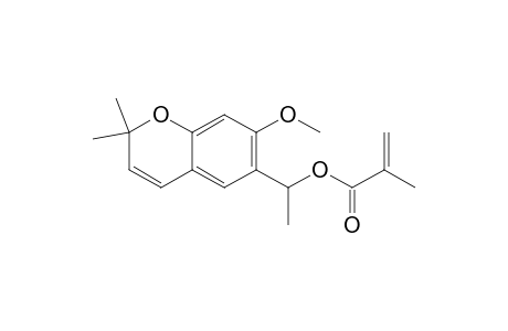 2-Propenoic acid, 2-methyl-, 1-(7-methoxy-2,2-dimethyl-2H-1-benzopyran-6-yl)ethyl ester