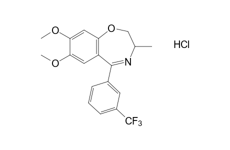 2,3-DIHYDRO-7,8-DIMETHOXY-3-METHYL-5-(alpha,alpha,alpha-TRIFLUORO-m-TOLYL)-1,4-BENZOXAZEPINE, HYDROCHLORIDE