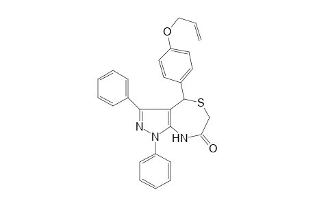 4-(4-Allyloxy-phenyl)-1,3-diphenyl-4,8-dihydro-1H-pyrazolo[3,4-e][1,4]thiazepin-7-one