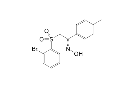2-[(2-Bromophenyl)sulfonyl]-1-(p-tolyl)ethan-1-one oxime
