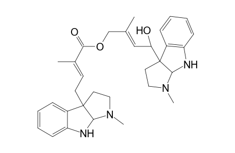 1,9-bis[N-Methylpyrrolidino[2,3-b]-2,3-dihydroindol-4'-yl]-3,7-dimethyl-4-oxo-9-hydroxy-5-oxanona-2,7-diene