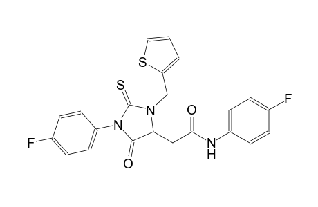 N-(4-fluorophenyl)-2-[1-(4-fluorophenyl)-5-oxo-3-(2-thienylmethyl)-2-thioxo-4-imidazolidinyl]acetamide