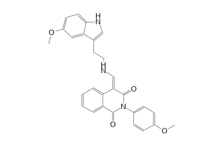 1,3(2H,4H)-isoquinolinedione, 4-[[[2-(5-methoxy-1H-indol-3-yl)ethyl]amino]methylene]-2-(4-methoxyphenyl)-, (4E)-