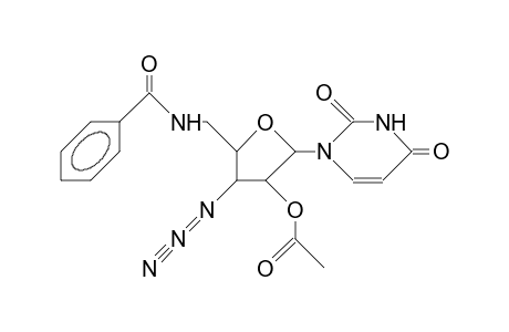 1-(2-O-Acetyl-3-azido-5-benzamido-3,5-dideoxy-B-D-arabinofuranosyl)-uracil