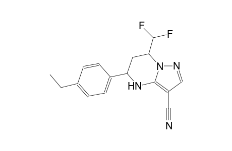 7-(difluoromethyl)-5-(4-ethylphenyl)-4,5,6,7-tetrahydropyrazolo[1,5-a]pyrimidine-3-carbonitrile