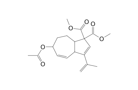 Dimethyl 4-Acetoxy-8-(propen-2-yl)bicyclo[5.3.0]deca-5,8-dien-10,10-dicarboxylate