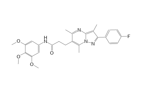 pyrazolo[1,5-a]pyrimidine-6-propanamide, 2-(4-fluorophenyl)-3,5,7-trimethyl-N-(3,4,5-trimethoxyphenyl)-