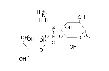 METHYL 4-O-ALPHA-D-MANNOPYRANOSYLPHOSPHO-BETA-D-GALACTOPYRANOSIDE,AMMONIUM SALT