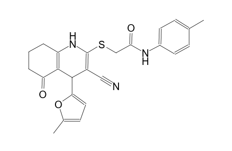 acetamide, 2-[[3-cyano-1,4,5,6,7,8-hexahydro-4-(5-methyl-2-furanyl)-5-oxo-2-quinolinyl]thio]-N-(4-methylphenyl)-