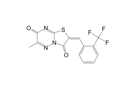 7H-Thiazolo[3,2-b][1,2,4]triazine-3,7(2H)-dione, 6-methyl-2-[[2-(trifluoromethyl)phenyl]methylidene]-