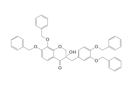 (3S)-3-[[3,4-bis(phenylmethoxy)phenyl]methyl]-3-hydroxy-7,8-bis(phenylmethoxy)-2H-chromen-4-one