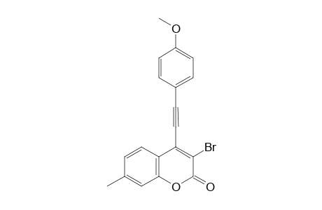 3-bromo-4-((4-methoxyphenyl)ethynyl)-7-methyl-2H-chromen-2-one