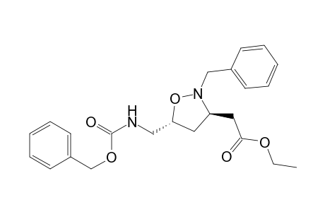 Ethyl (3R*,5R*)-[N-benzyl-5-[[(benzyloxycarbonyl)-amino]methyl]isoxazolidin-3-yl]acetate