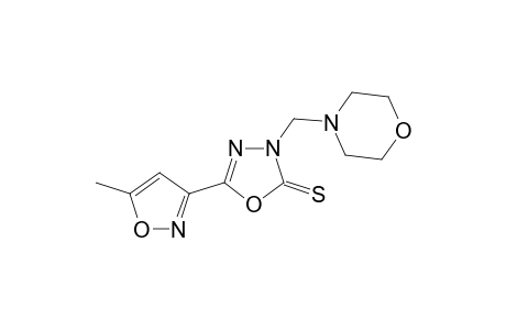 5-(5-Methylisoxazol-3-yl)-3-(morpholinomethyl)-1,3,4-oxadiazole-2(3H)-thione