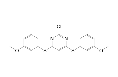 2-chloro-4,6-bis[(3-methoxyphenyl)sulfanyl]pyrimidine