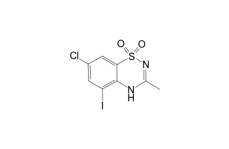7-chloro-5-iodo-3-methyl-4H-1.lambda.6,2,4-benzothiadiazine 1,1-dioxide