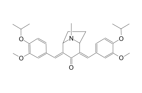 8-azabicyclo[3.2.1]octan-3-one, 2,4-bis[[3-methoxy-4-(1-methylethoxy)phenyl]methylene]-8-methyl-, (2E,4E)-