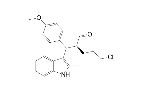 (2S)-5-chloro-2-((4-methoxyphenyl)(2-methyl-1H-indol-3-yl)methyl)pentanal