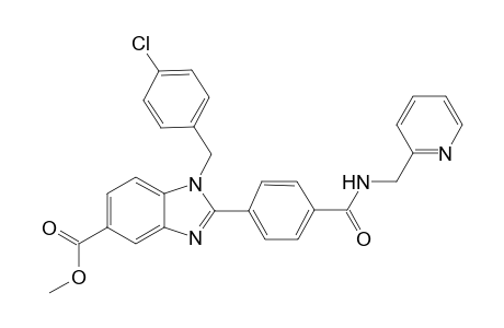 Methyl 1-(4-chlorobenzyl)-2-(4-(pyridin-2-ylmethylcarbamoyl)phenyl)-1H-benzo[d]imidazole-5-carboxylate