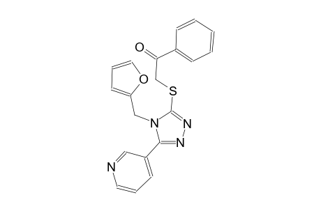 2-{[4-(2-furylmethyl)-5-(3-pyridinyl)-4H-1,2,4-triazol-3-yl]sulfanyl}-1-phenylethanone