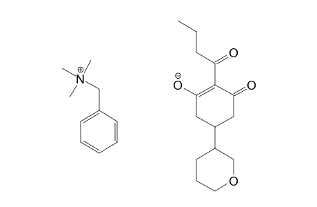2-Cyclohexen-1-one, 3-hydroxy-2-(1-oxobutyl)-5-(tetrahydro-2H-pyran-3-yl)-, phenyl(trimethylammonium)-, salt
