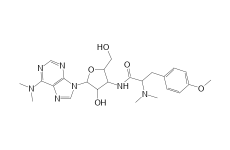 Adenosine, 3'-deoxy-3'-[[2-(dimethylamino)-3-(4-methoxyphenyl)-1-oxopropyl]amino]-N,N-dimethyl-, (S)-