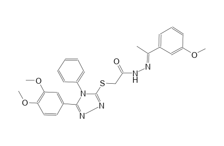acetic acid, [[5-(3,4-dimethoxyphenyl)-4-phenyl-4H-1,2,4-triazol-3-yl]thio]-, 2-[(E)-1-(3-methoxyphenyl)ethylidene]hydrazide