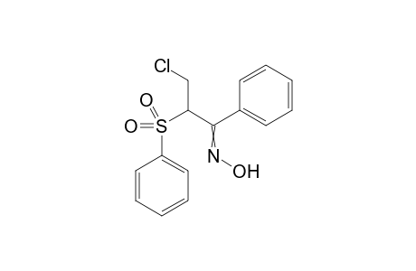 3-Chloro-1-phenyl-2-(phenylsulfonyl)propan-1-one oxime