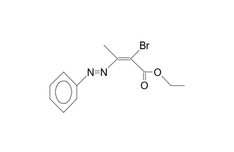 2-Bromo-3-phenylazo-2-butenoic acid, ethyl ester