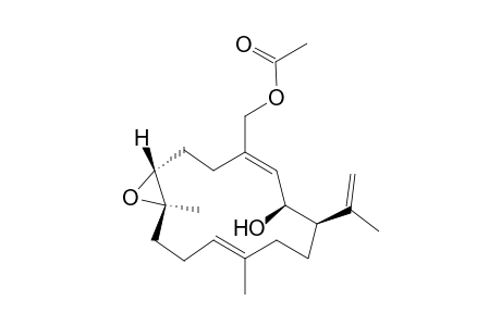 (1R,2S,7R,8R)-2-hydroxy-12-methyl-1-(1'-methylethenyl)-4-(acetoxymethyl)-7,8-epoxy-cyclotetradeca-3,11-diene